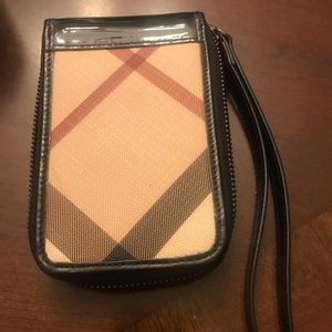 Burberry Zip Around Wallet Wristlet